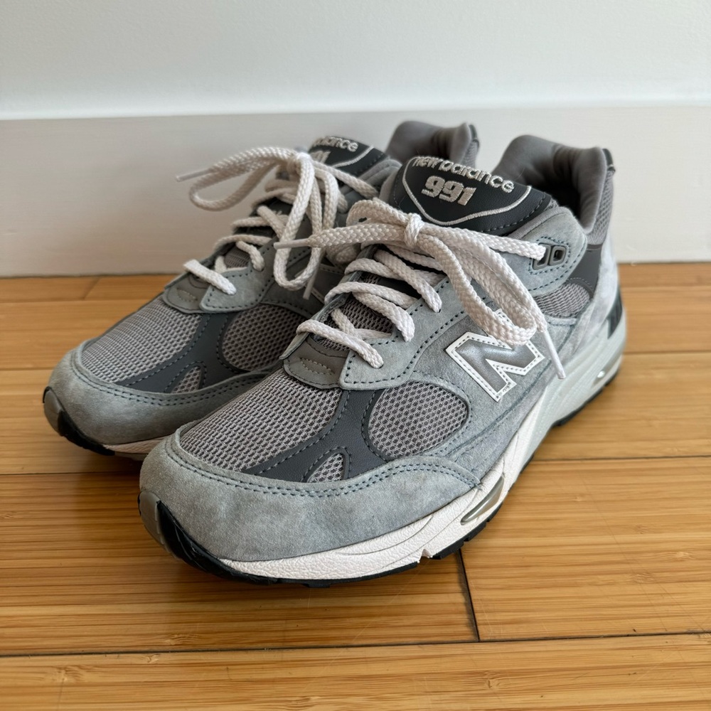 New Balance 991 Made In England, Dusty Blue Alloy Smoked Pearl, Womens 9 M991BGG